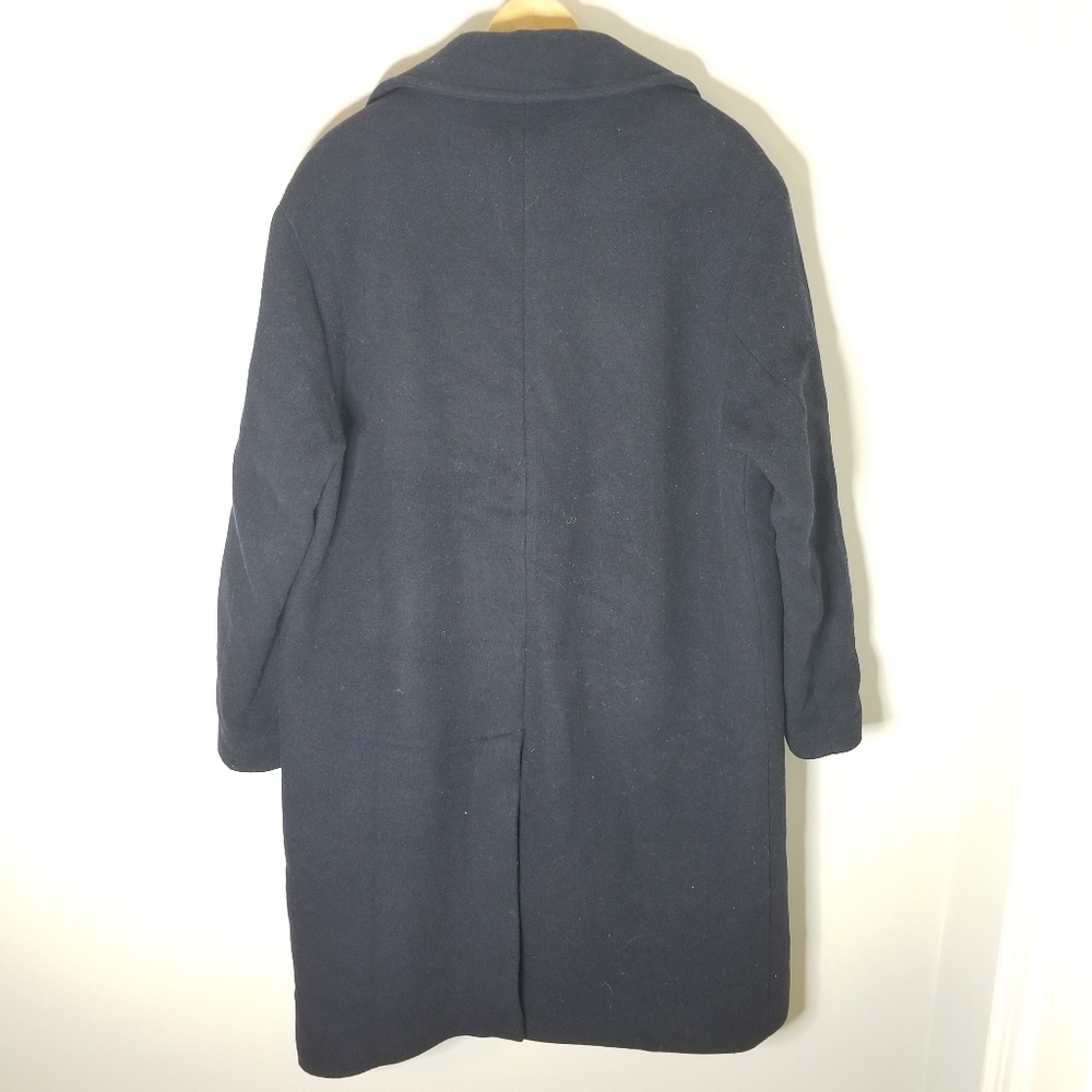 Zara Navy Blue Wool Blend Oversized Coat Overcoat Pea Coat M - Picture 2 of 7